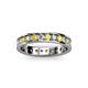 2 - Livia 2.40 mm Yellow Sapphire and Lab Grown Diamond Eternity Band 