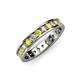 3 - Livia 2.40 mm Yellow Sapphire and Lab Grown Diamond Eternity Band 