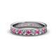 1 - Livia 2.40 mm Pink Sapphire and Lab Grown Diamond Eternity Band 