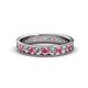 1 - Livia 2.40 mm Pink Tourmaline and Lab Grown Diamond Eternity Band 