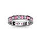 2 - Livia 2.40 mm Pink Tourmaline and Lab Grown Diamond Eternity Band 
