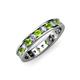 3 - Livia 2.40 mm Peridot and Lab Grown Diamond Eternity Band 