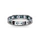 2 - Livia 2.40 mm Blue and White Lab Grown Diamond Eternity Band 