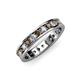 3 - Livia 2.40 mm Smoky Quartz and Lab Grown Diamond Eternity Band 