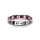 2 - Livia 2.40 mm Ruby and Lab Grown Diamond Eternity Band 