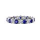 1 - Joyce 4.00 mm Blue Sapphire and Diamond Eternity Band 