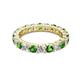 2 - Joyce 4.00 mm Green Garnet and Diamond Eternity Band 