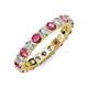 3 - Joyce 4.00 mm Pink Tourmaline and Diamond Eternity Band 