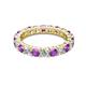 2 - Joyce 4.00 mm Amethyst and Diamond Eternity Band 