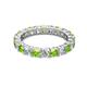 2 - Joyce 4.00 mm Peridot and Diamond Eternity Band 