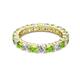 2 - Joyce 4.00 mm Peridot and Diamond Eternity Band 
