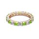 2 - Joyce 4.00 mm Peridot and Diamond Eternity Band 