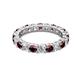 2 - Joyce 4.00 mm Red Garnet and Diamond Eternity Band 