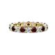 1 - Joyce 4.00 mm Red Garnet and Diamond Eternity Band 