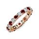 3 - Joyce 4.00 mm Red Garnet and Diamond Eternity Band 
