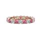 1 - Joyce 4.00 mm Rhodolite Garnet and Diamond Eternity Band 