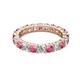 2 - Joyce 4.00 mm Rhodolite Garnet and Diamond Eternity Band 