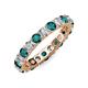 3 - Joyce 4.00 mm London Blue Topaz and Diamond Eternity Band 