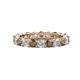 1 - Joyce 4.00 mm Smoky Quartz and Diamond Eternity Band 