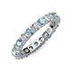 3 - Joyce 4.00 mm Aquamarine and Diamond Eternity Band 