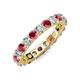 3 - Joyce 4.00 mm Ruby and Diamond Eternity Band 