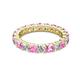 2 - Joyce 4.00 mm Pink Sapphire and Diamond Eternity Band 