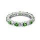 2 - Joyce 4.00 mm Green Garnet and Diamond Eternity Band 