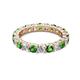 2 - Joyce 4.00 mm Green Garnet and Diamond Eternity Band 