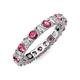 3 - Joyce 4.00 mm Pink Tourmaline and Diamond Eternity Band 