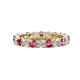 1 - Joyce 4.00 mm Pink Tourmaline and Diamond Eternity Band 