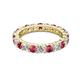 2 - Joyce 4.00 mm Pink Tourmaline and Diamond Eternity Band 