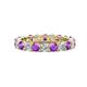 1 - Joyce 4.00 mm Amethyst and Diamond Eternity Band 