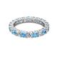 2 - Joyce 4.00 mm Blue Topaz and Diamond Eternity Band 