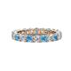 1 - Joyce 4.00 mm Blue Topaz and Diamond Eternity Band 