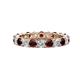 1 - Joyce 4.00 mm Red Garnet and Diamond Eternity Band 
