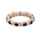 2 - Joyce 4.00 mm Red Garnet and Diamond Eternity Band 