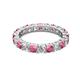 2 - Joyce 4.00 mm Rhodolite Garnet and Diamond Eternity Band 
