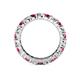 4 - Joyce 4.00 mm Rhodolite Garnet and Diamond Eternity Band 