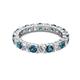 2 - Joyce 4.00 mm Blue and White Diamond Eternity Band 
