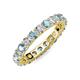 3 - Joyce 4.00 mm Aquamarine and Diamond Eternity Band 