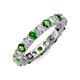 3 - Joyce 4.00 mm Green Garnet and Diamond Eternity Band 