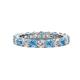 1 - Joyce 4.00 mm Blue Topaz and Diamond Eternity Band 