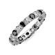 3 - Joyce 4.00 mm Black and White Diamond Eternity Band 