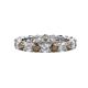 1 - Joyce 4.00 mm Smoky Quartz and Diamond Eternity Band 