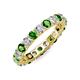 3 - Joyce 4.00 mm Green Garnet and Diamond Eternity Band 