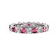 1 - Joyce 4.00 mm Pink Tourmaline and Diamond Eternity Band 