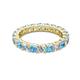 2 - Joyce 4.00 mm Blue Topaz and Diamond Eternity Band 