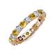 3 - Joyce 4.00 mm Citrine and Diamond Eternity Band 