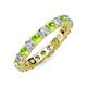 3 - Joyce 4.00 mm Peridot and Diamond Eternity Band 