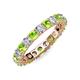 3 - Joyce 4.00 mm Peridot and Diamond Eternity Band 